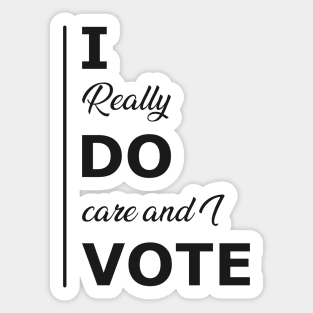 Voter - I really do care and I vote Sticker